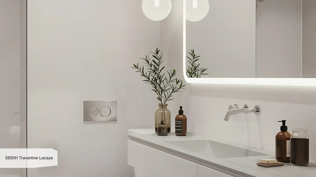 Avant Quartz 5850H Travertine Lacaze в інтер'єрі