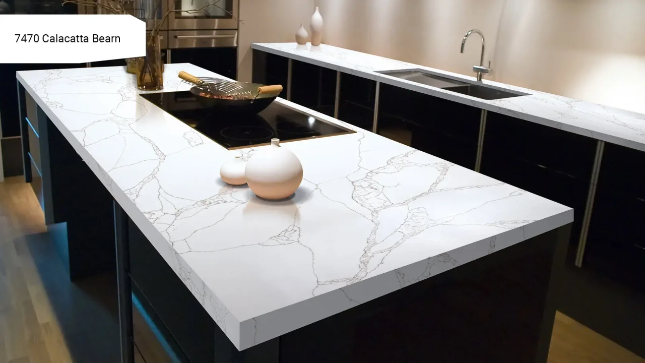 Avant Quartz 7470 Calacatta Bearn в інтер'єрі