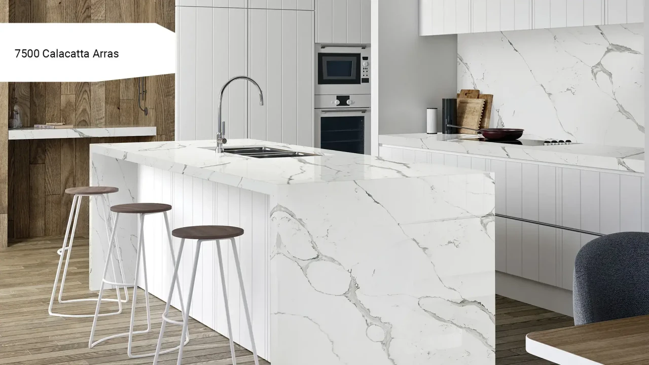 Avant Quartz 7500 Calacatta Arras в інтер'єрі