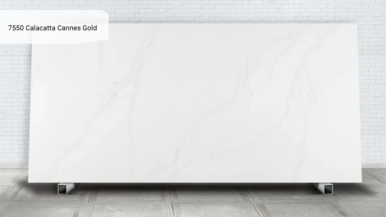 Avant Quartz 7550 Calacatta Cannes Gold в інтер'єрі