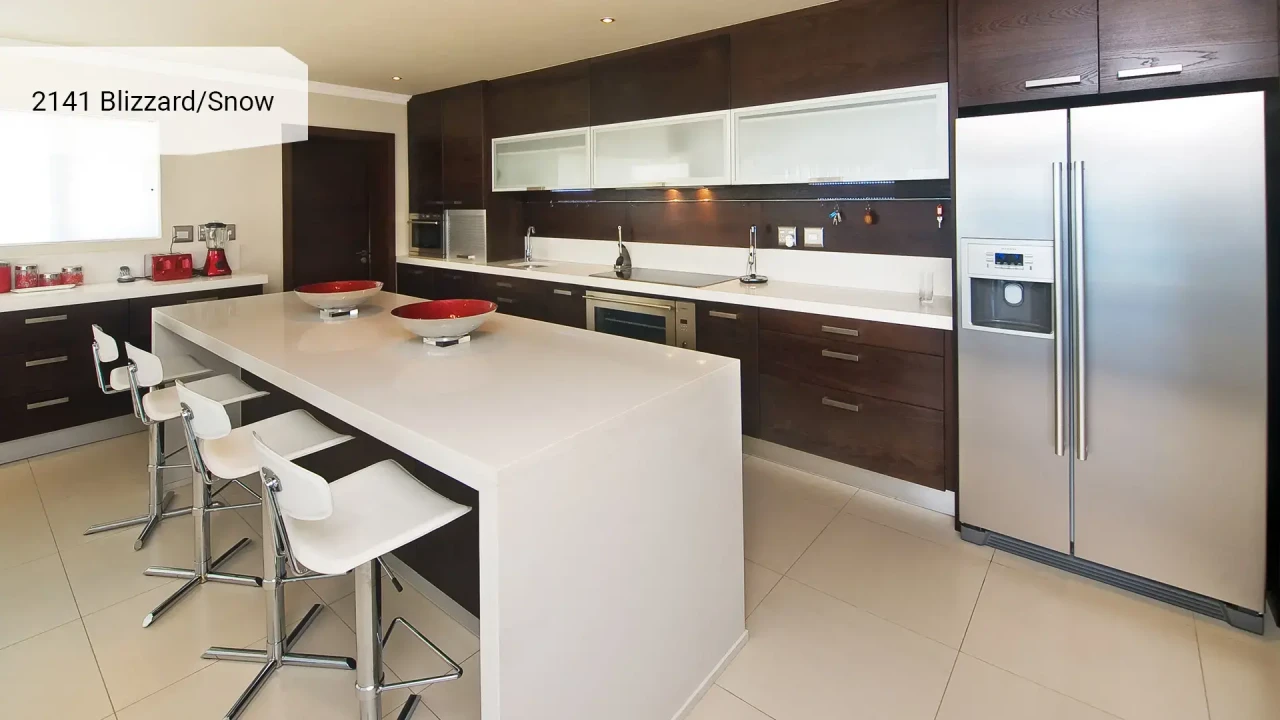 Caesarstone 2141 Snow в интерьере