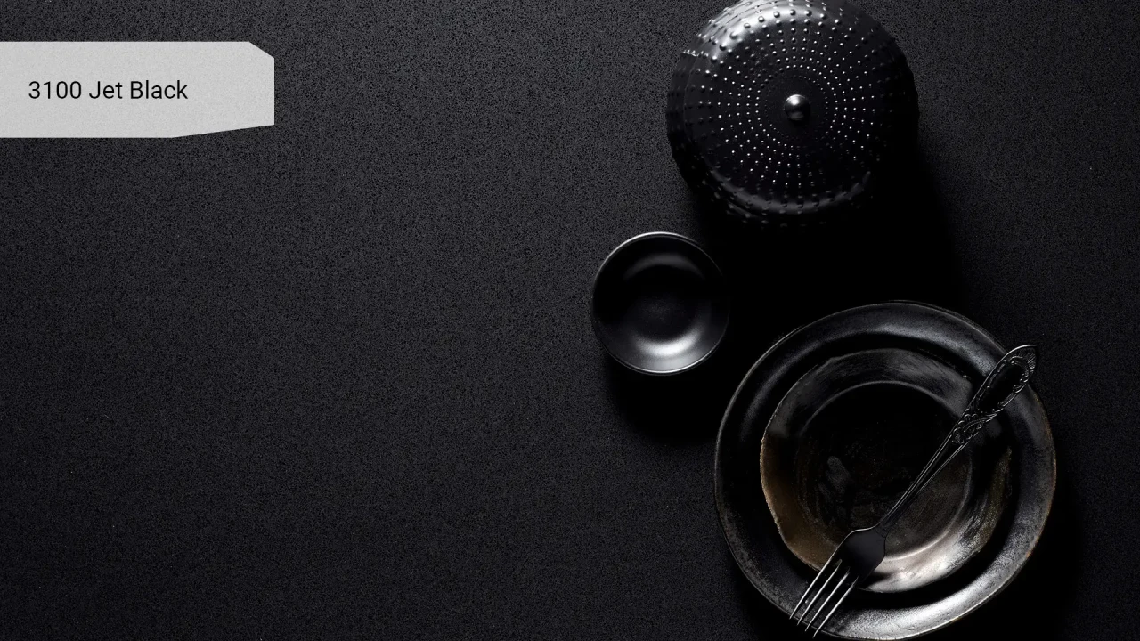 Caesarstone 3100 Jet Black в інтер'єрі