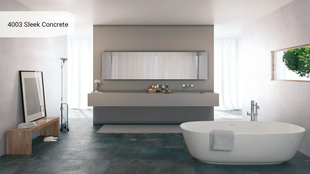 Caesarstone 4003 Sleek Concrete в інтер'єрі