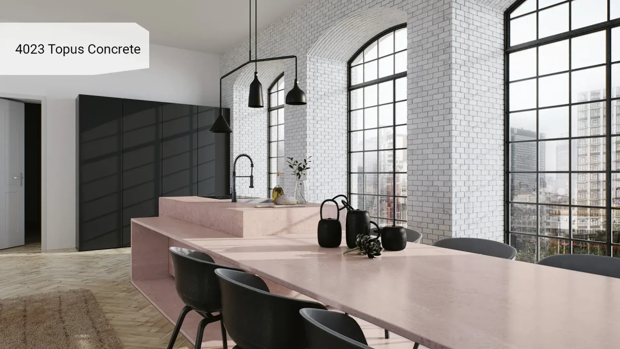 Caesarstone 4023 Topus Concrete в інтер'єрі
