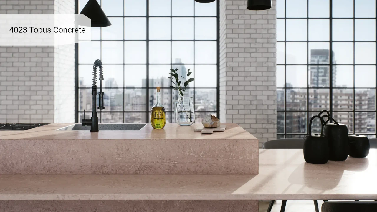 Caesarstone 4023 Topus Concrete в інтер'єрі