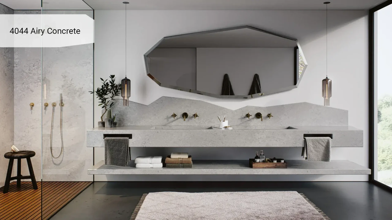 Caesarstone 4044 Airy Concrete в інтер'єрі