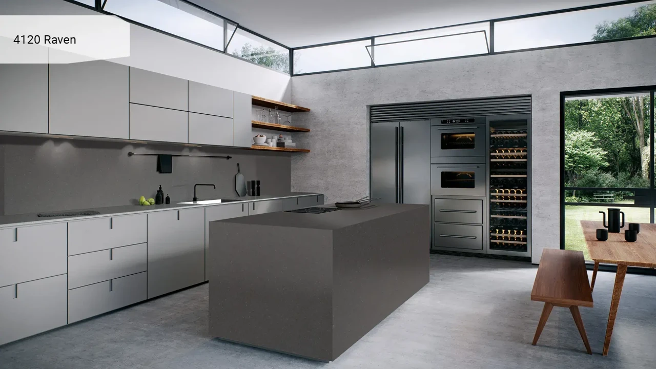 Caesarstone 4120 Raven в інтер'єрі