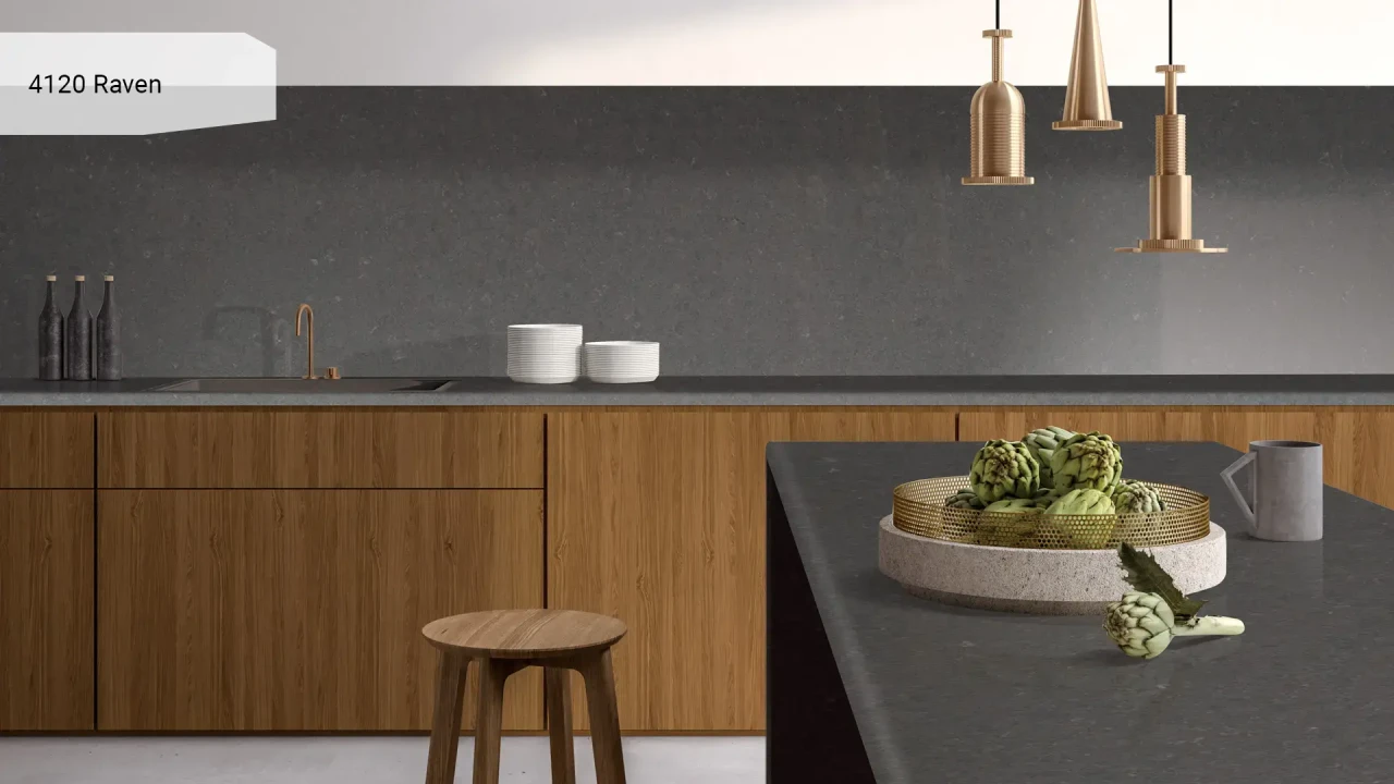Caesarstone 4120 Raven в інтер'єрі