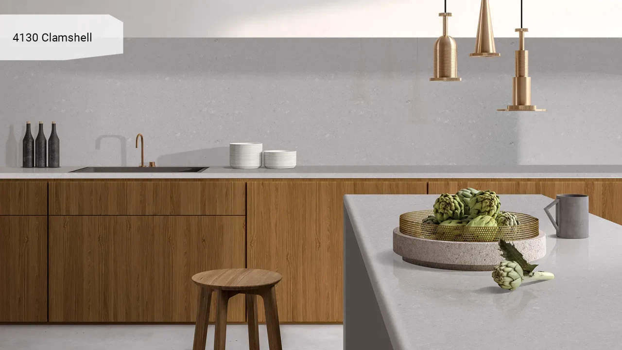 Caesarstone 4130 Clamshell в інтер'єрі