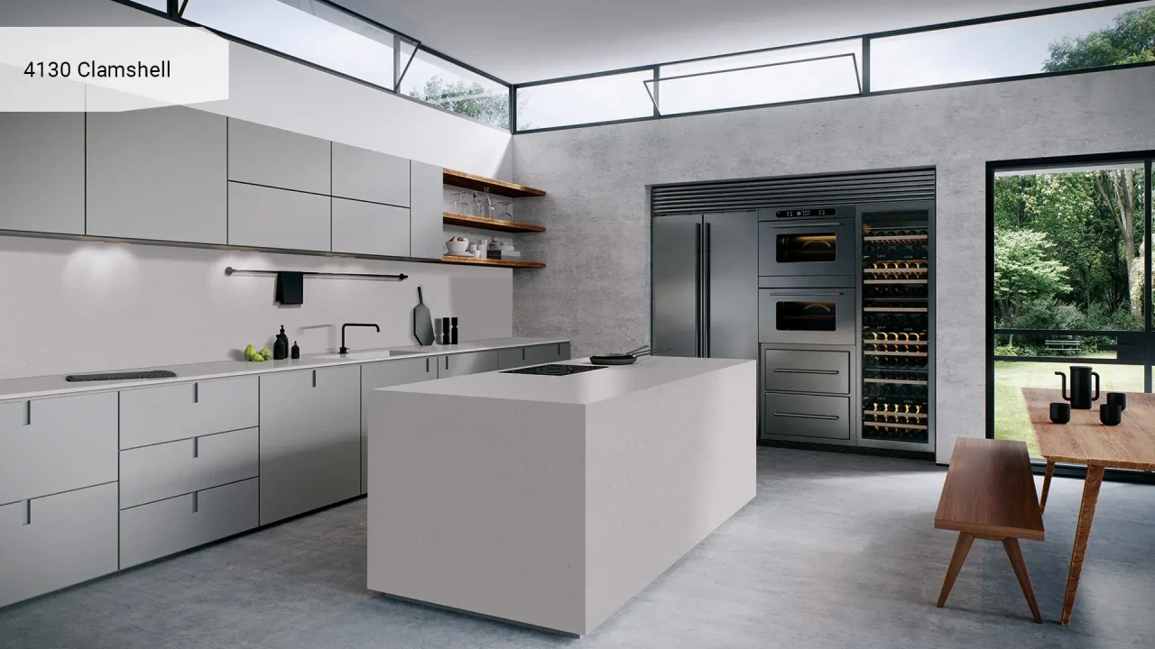 Caesarstone 4130 Clamshell в інтер'єрі