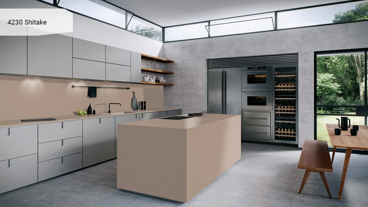Caesarstone 4230 Shitake в інтер'єрі