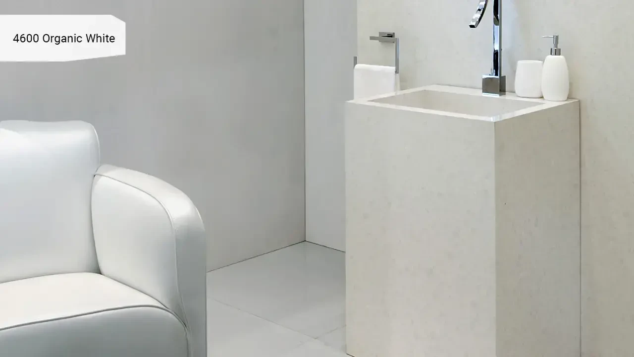 Caesarstone 4600 Organic White в інтер'єрі