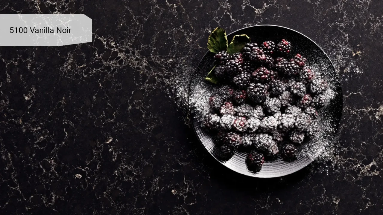 Caesarstone 5100 Vanilla Noir в інтер'єрі