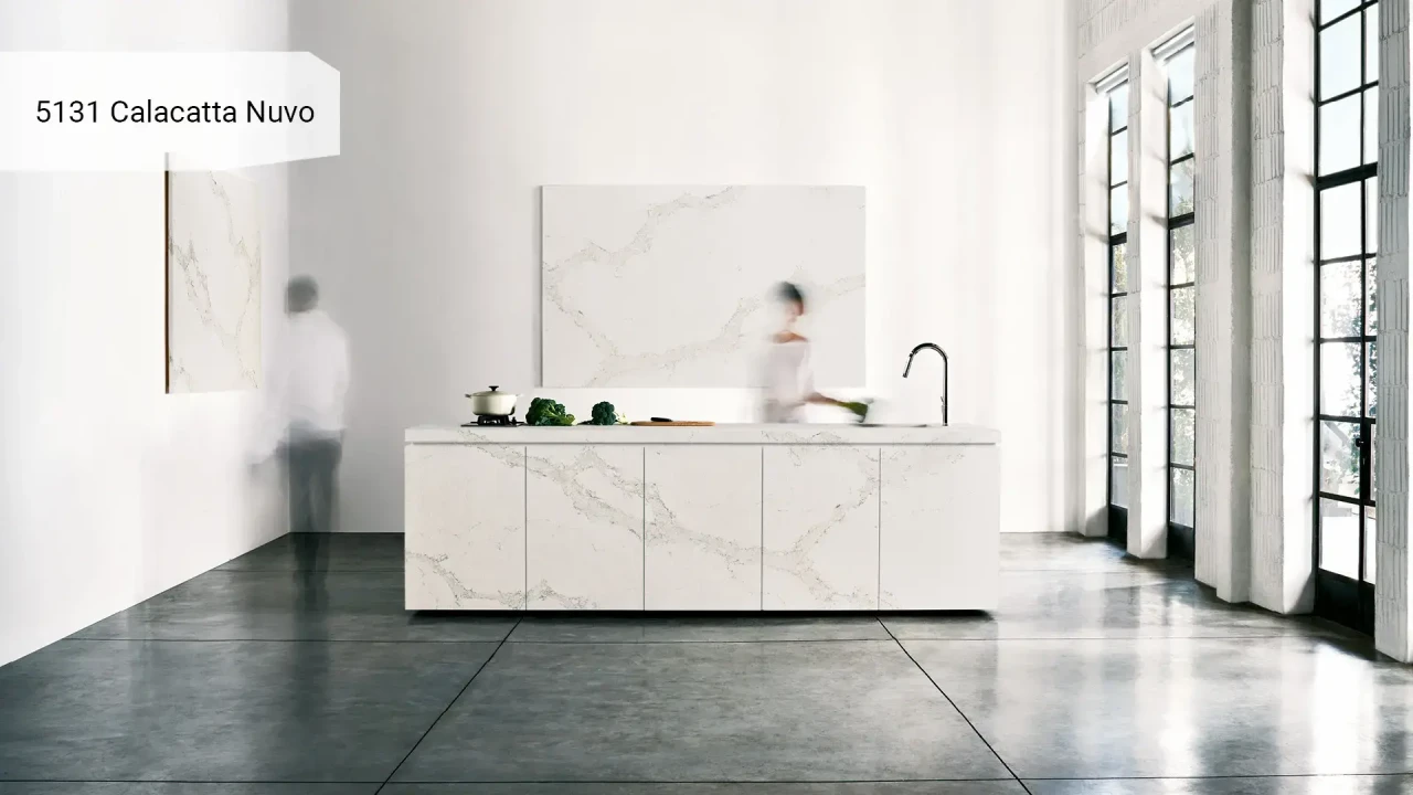 Caesarstone 5131 Calacatta Nuvo в інтер'єрі