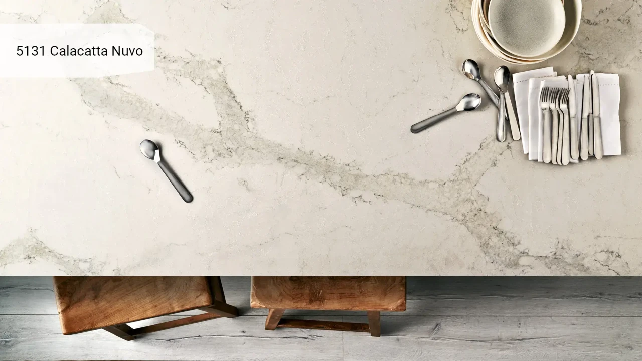 Caesarstone 5131 Calacatta Nuvo в інтер'єрі