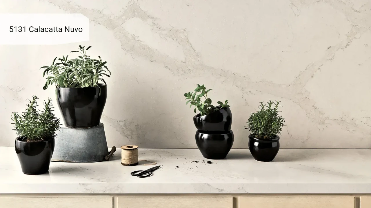 Caesarstone 5131 Calacatta Nuvo в інтер'єрі