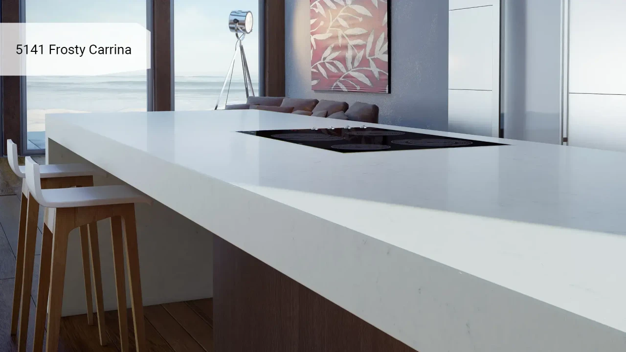 Caesarstone 5141 Frosty Carrina в интерьере