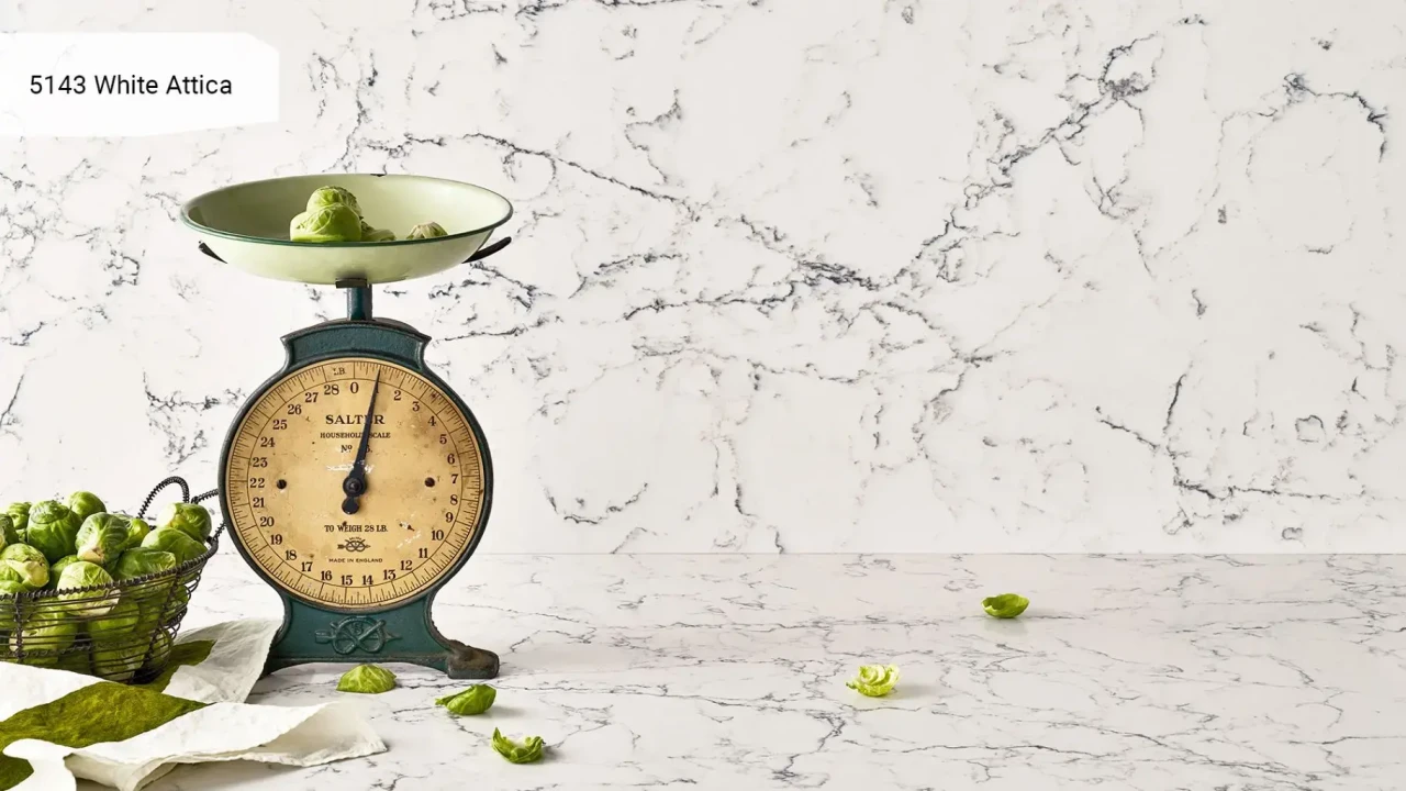 Caesarstone 5143 White Attica в интерьере