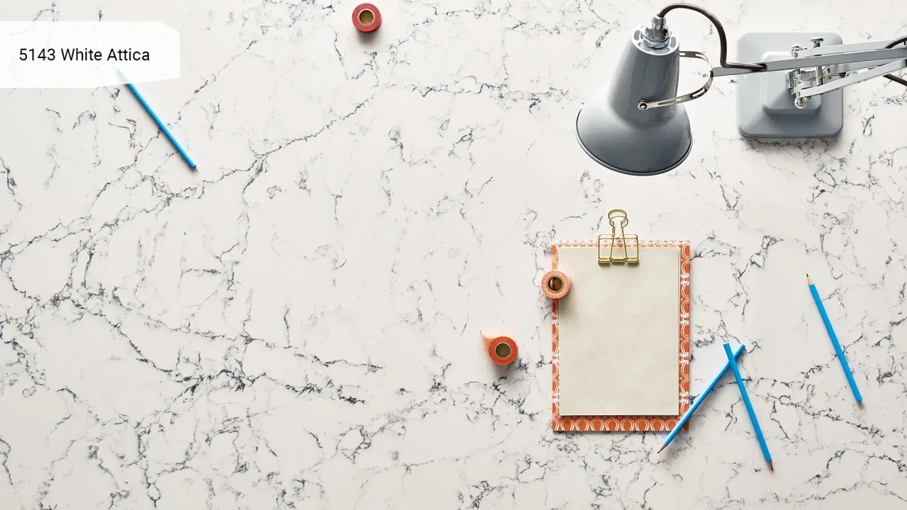 Caesarstone 5143 White Attica в интерьере