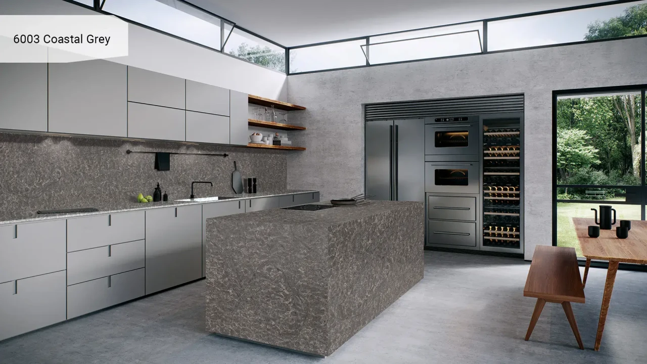 Caesarstone 6003 Coastal Grey в інтер'єрі