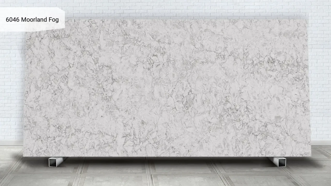 Caesarstone 6046 Moorland Fog в интерьере