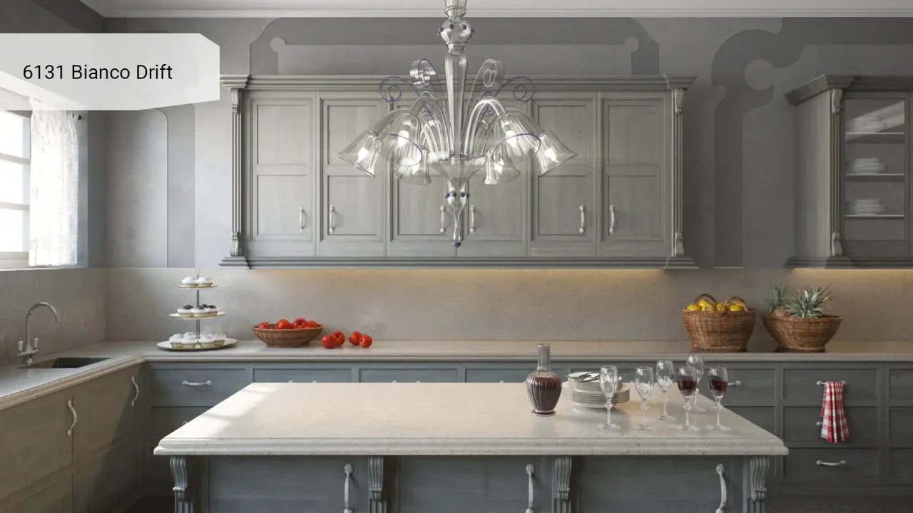 Caesarstone 6131 Bianco Drift в інтер'єрі