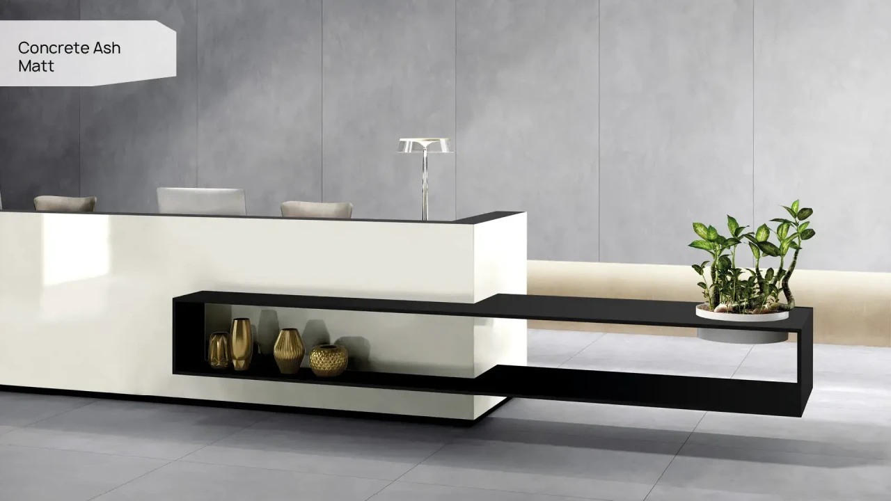 Keralini Concrete Ash в інтер'єрі