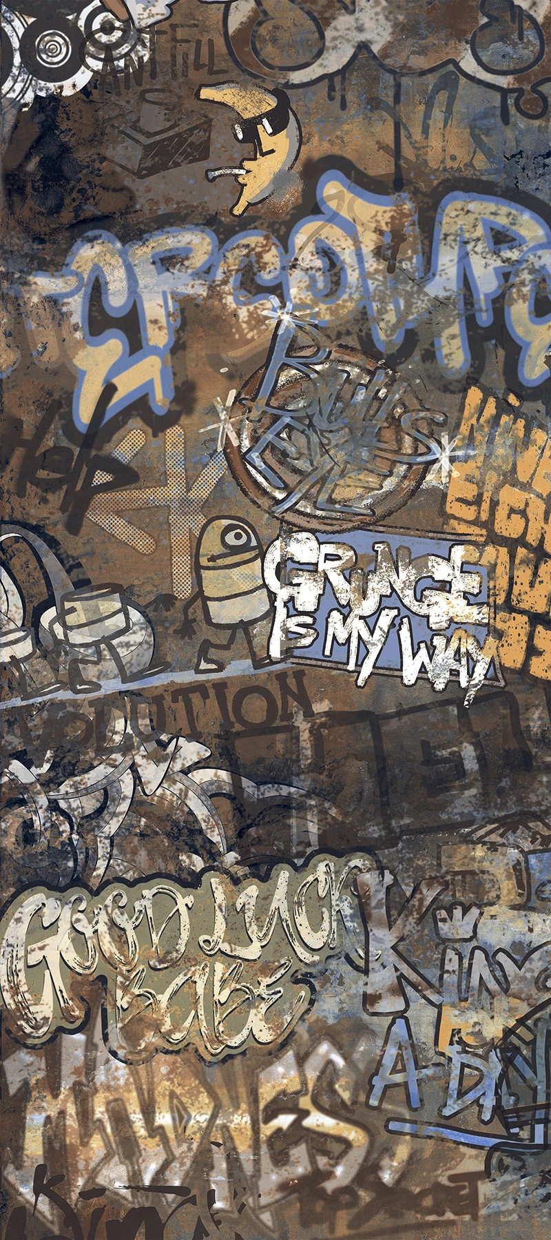 GRAFFITI MULTICOLOR CITY PLASTER 60*120 Матова 9 mm