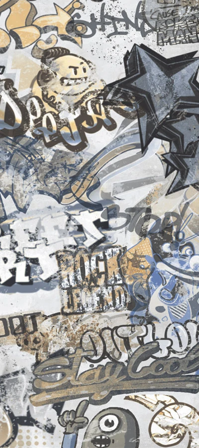 GRAFFITI WHITE CITY PLASTER 60*120 Матова 9 mm